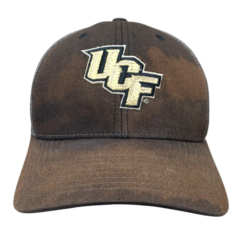 Richardson 112 NCAA UCF Knights Custom‎ Acid Washed Snap Back Black Hat